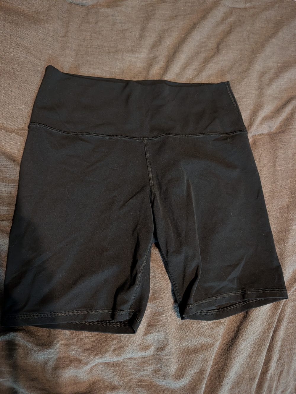 Athleta Black Transcend 7" High-Rise Bike Shorts